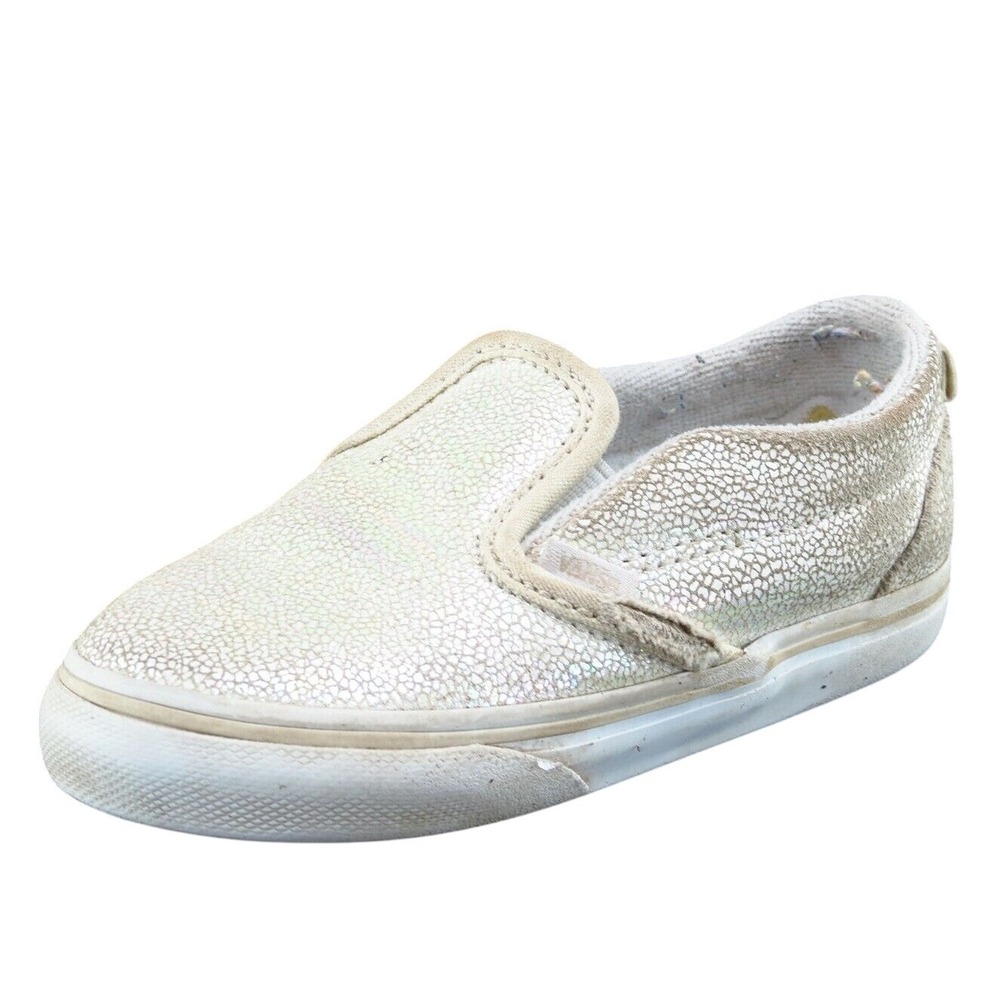 VANS Toddler Girls 7.5 Medium Beige Skateboarding Fabric